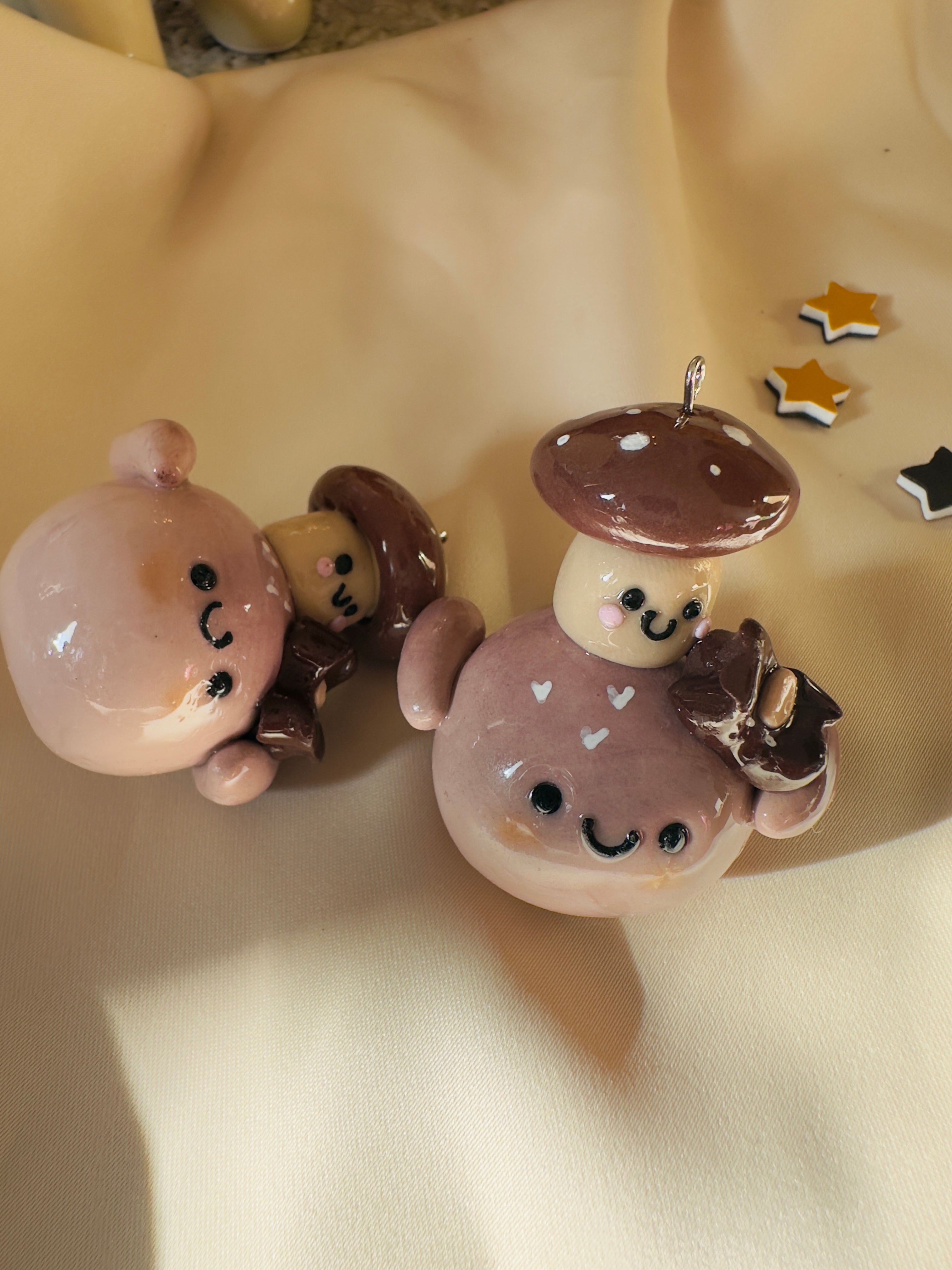 Truffelle - Keychain / Charm - Chocolate themed - polymer clay