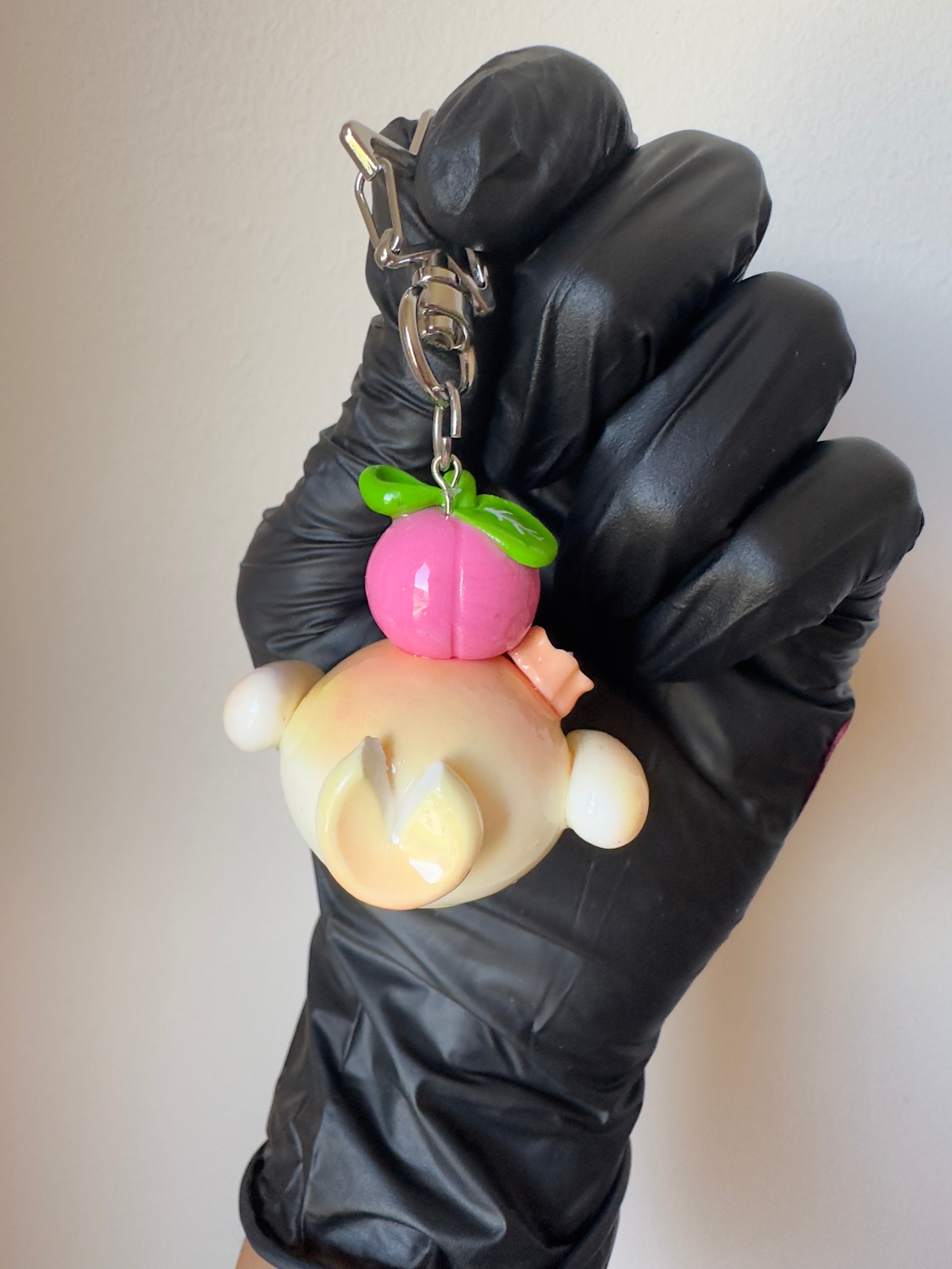 Solara - Keychain / Charm - Peach themed - polymer clay