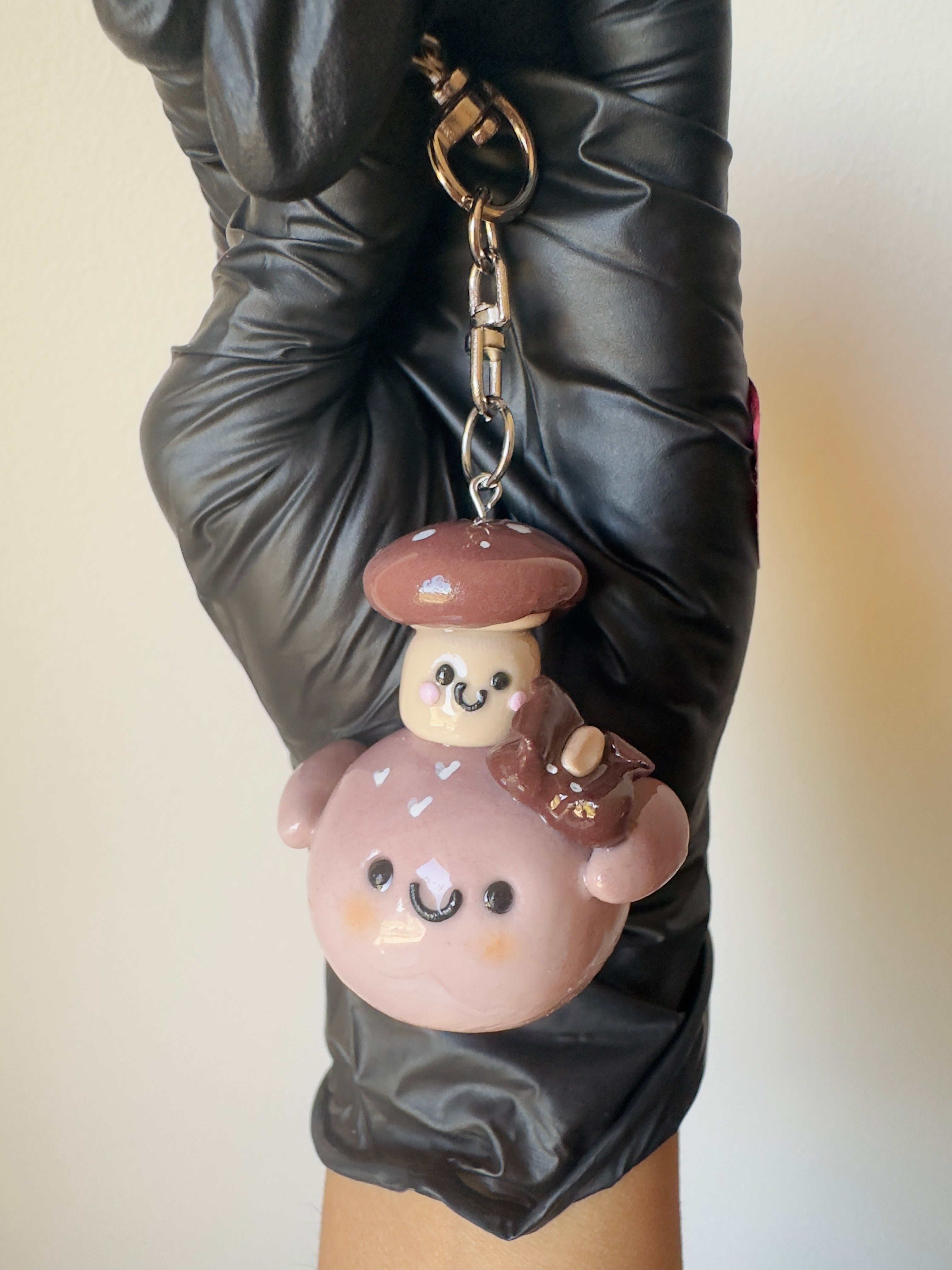 Truffelle - Keychain / Charm - Chocolate themed - polymer clay