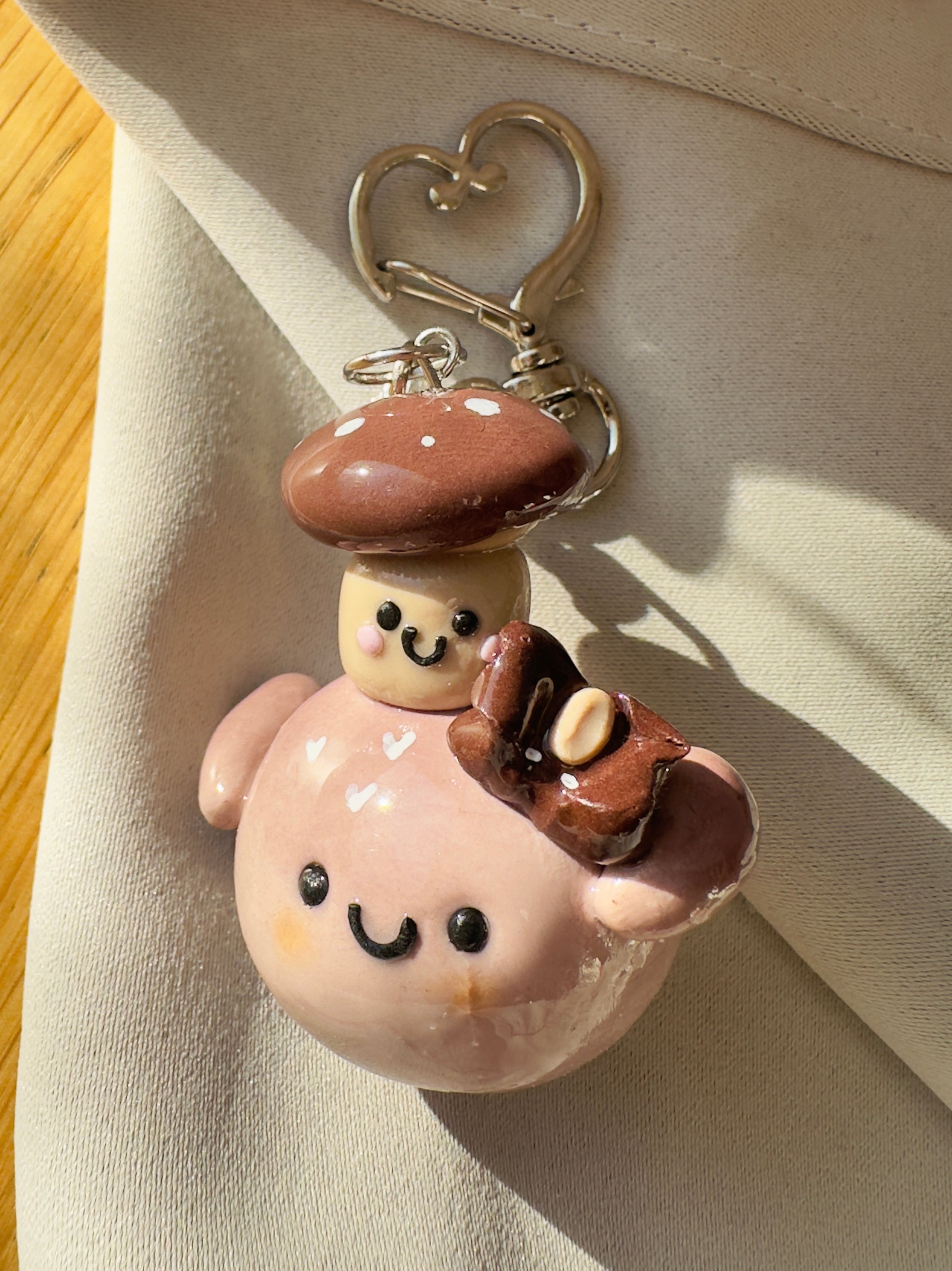 Truffelle - Keychain / Charm - Chocolate themed - polymer clay