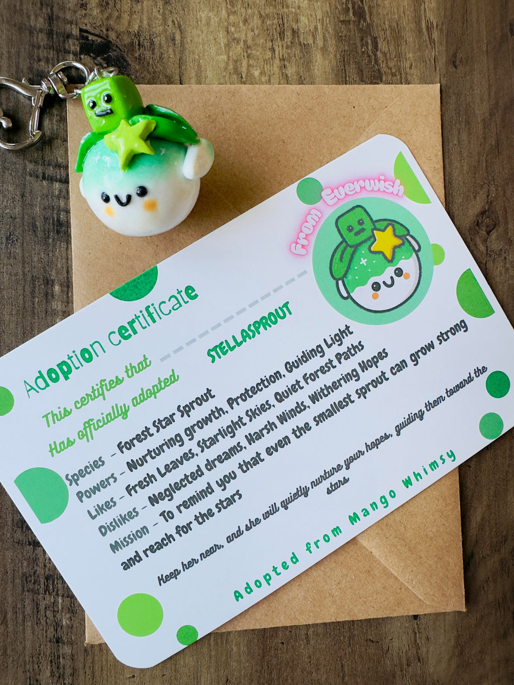 Stellasprout - Keychain / Charm - Polymer clay