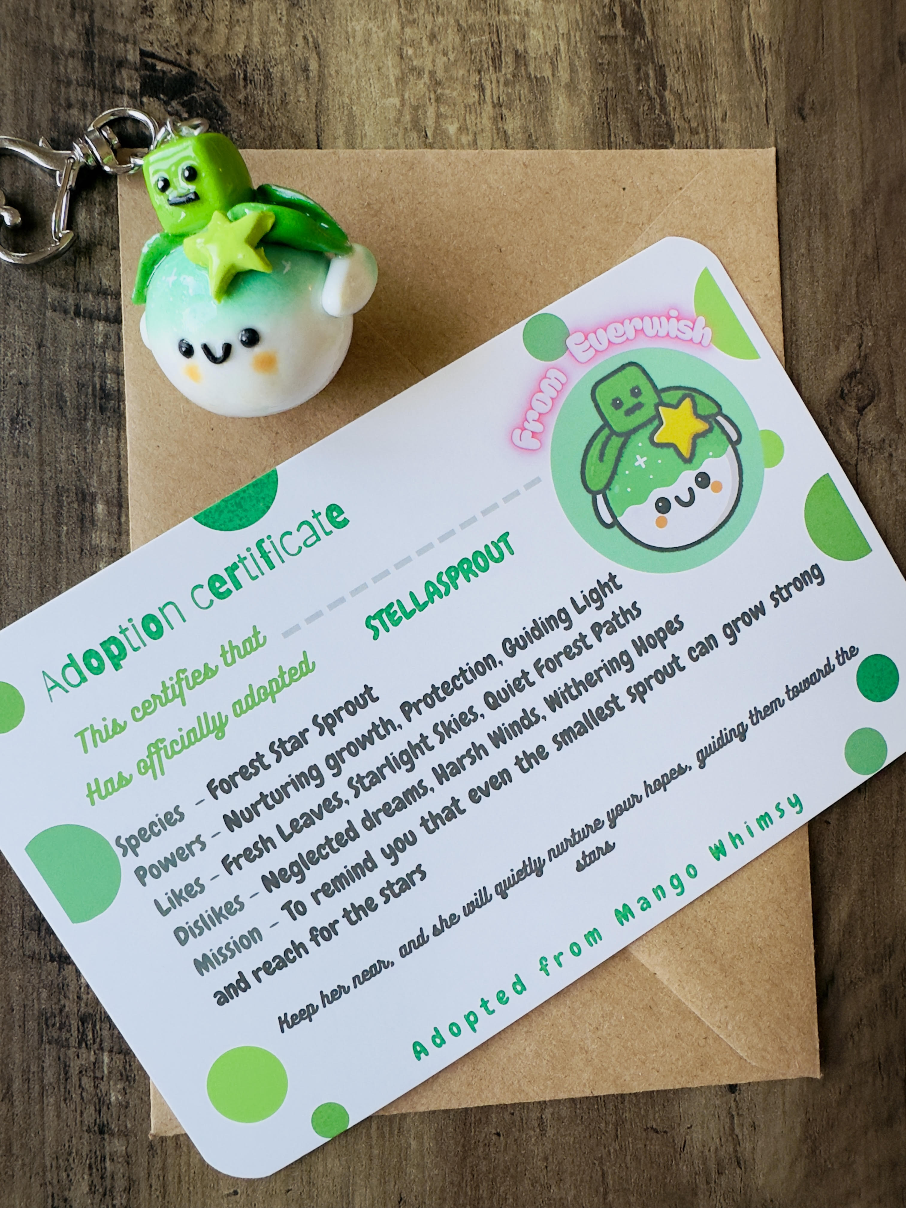 Stellasprout - Keychain / Charm - Polymer clay