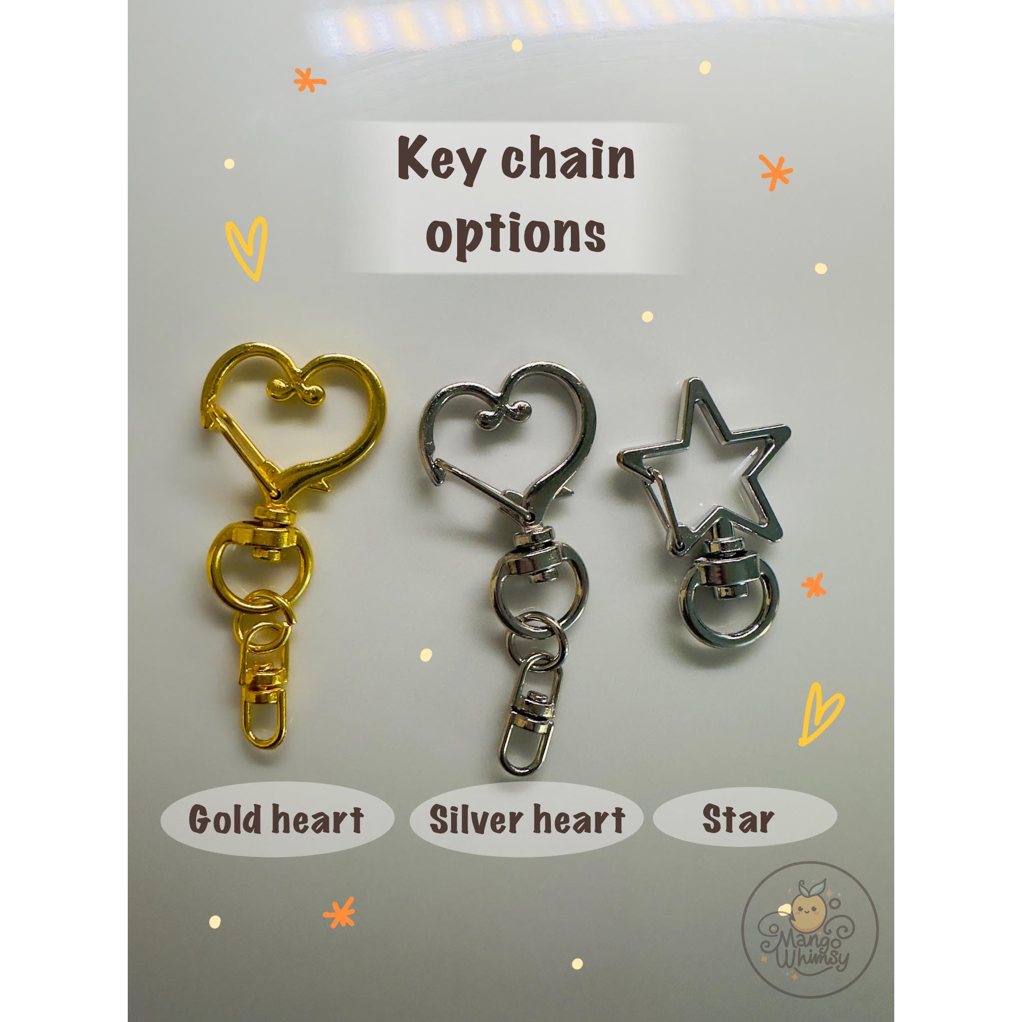 Solara - Keychain / Charm - Peach themed - polymer clay